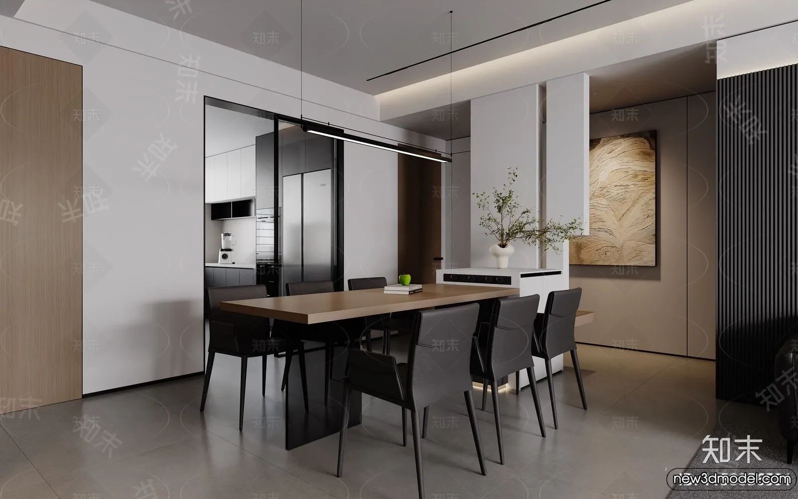 Living Room - 3D Models - 3D Interior Scenes - Modern Style - 229