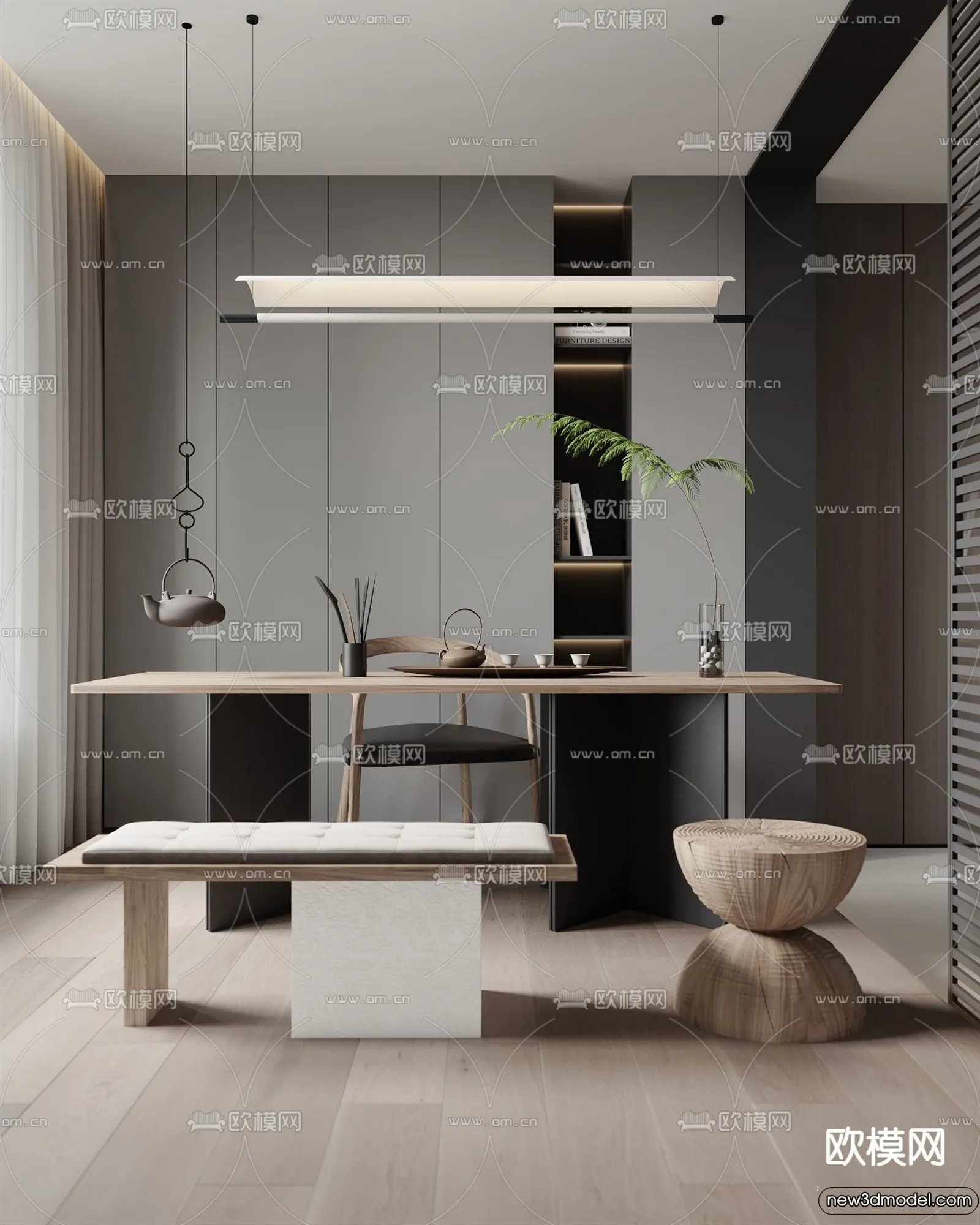 Living Room - 3D Models - 3D Interior Scenes - Modern Style - 235