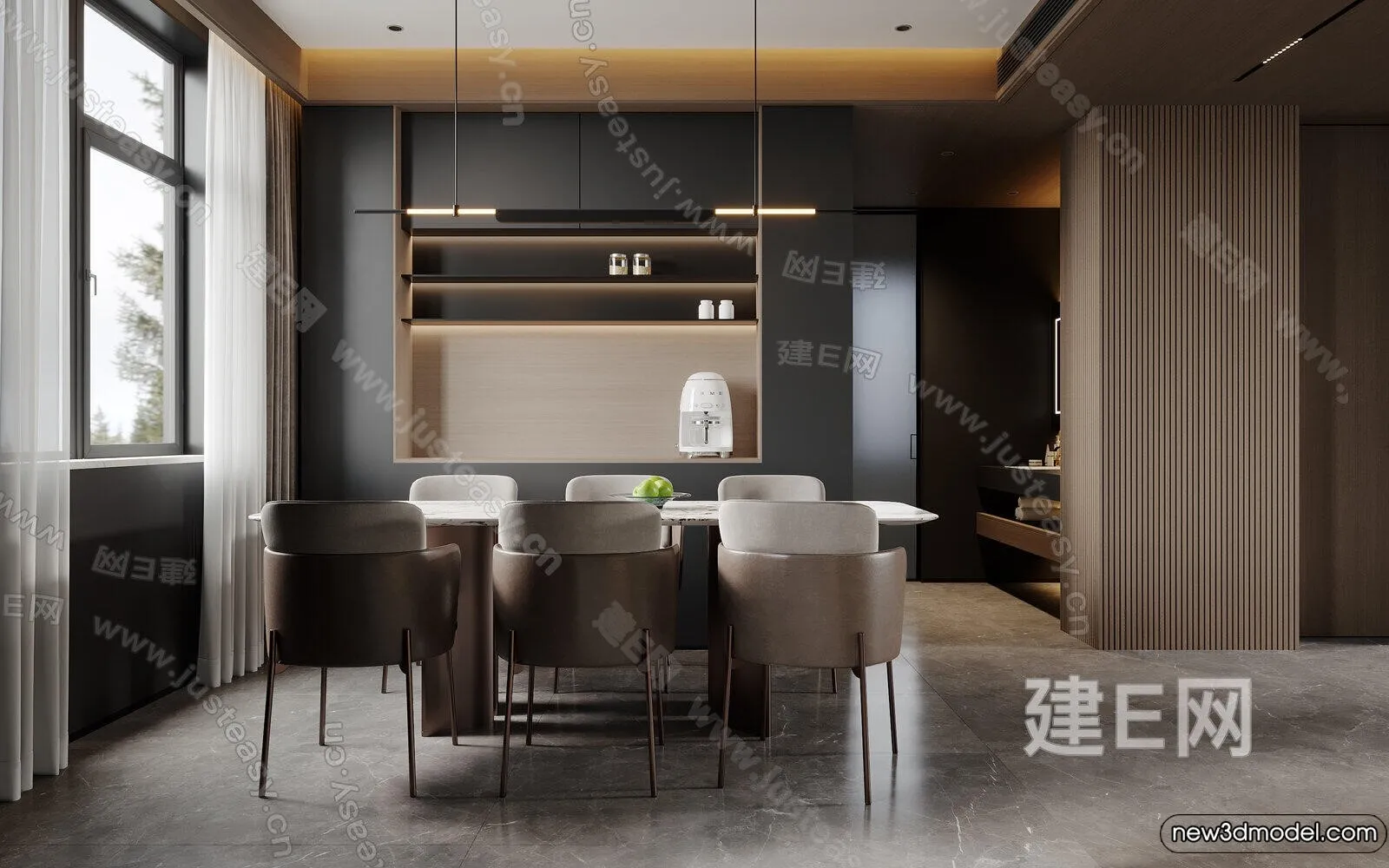 Living Room - 3D Models - 3D Interior Scenes - Modern Style - 236