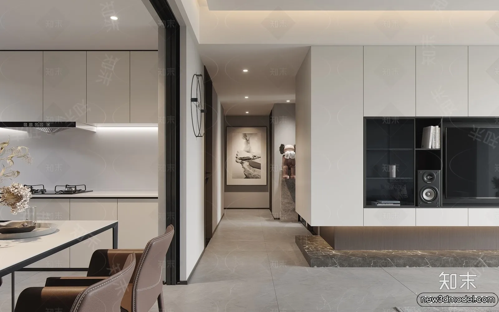 Living Room - 3D Models - 3D Interior Scenes - Modern Style - 242