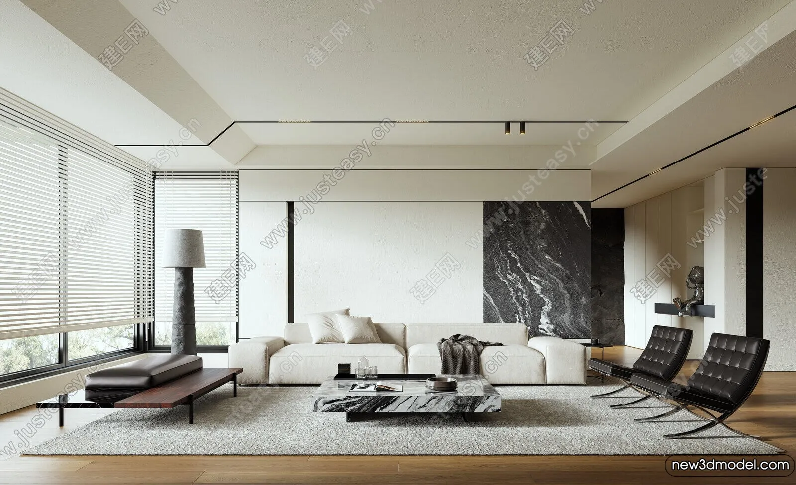 Living Room - 3D Models - 3D Interior Scenes - Modern Style - 243