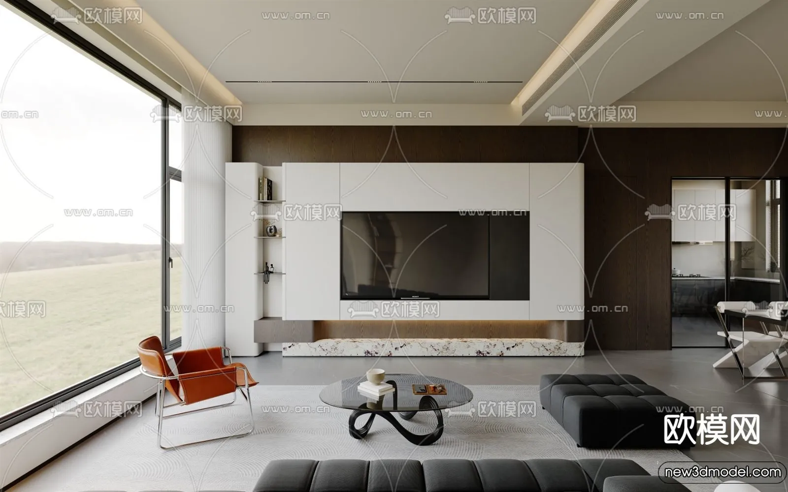 Living Room - 3D Models - 3D Interior Scenes - Modern Style - 248