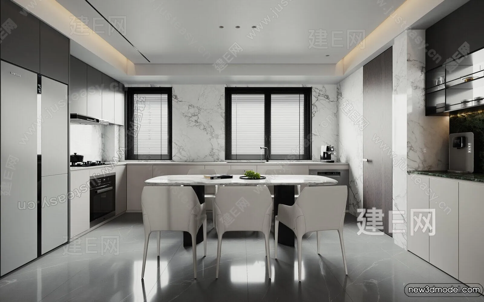 Living Room - 3D Models - 3D Interior Scenes - Modern Style - 253