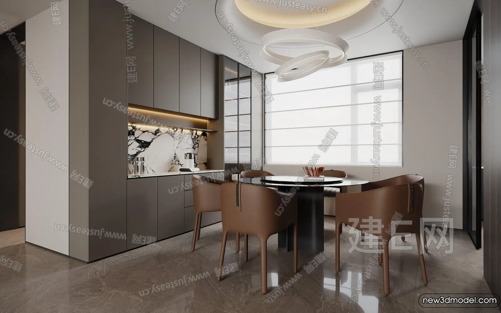 Living Room - 3D Models - 3D Interior Scenes - Modern Style - 258