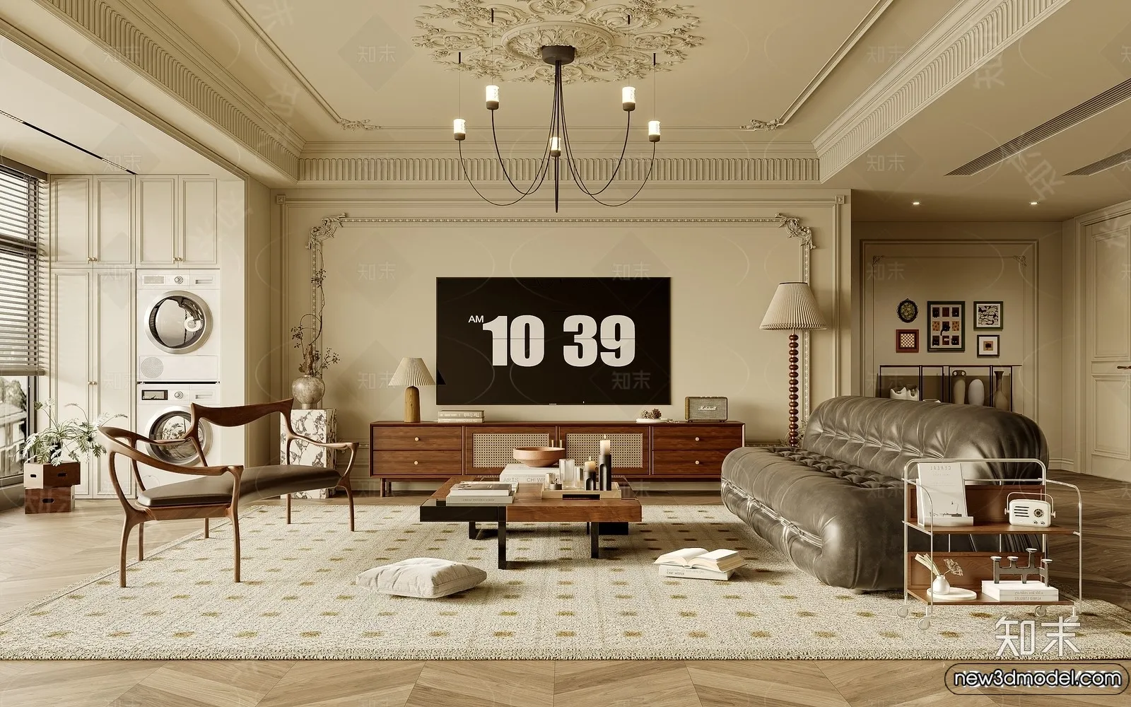 Living Room - 3D Models - 3D Interior Scenes - Modern Style - 273