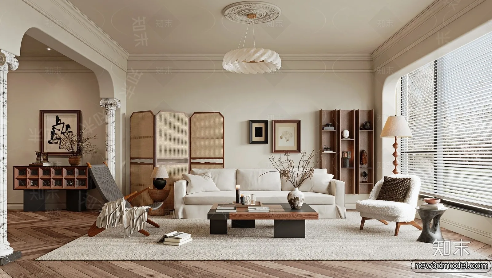 Living Room - 3D Models - 3D Interior Scenes - Modern Style - 275