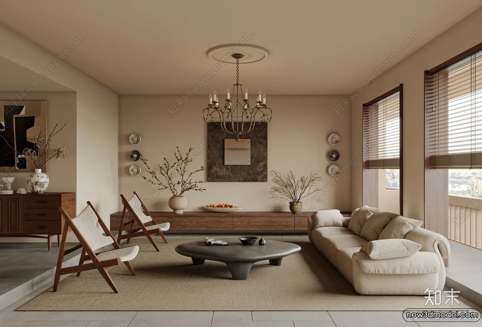 Living Room - 3D Models - 3D Interior Scenes - Modern Style - 276