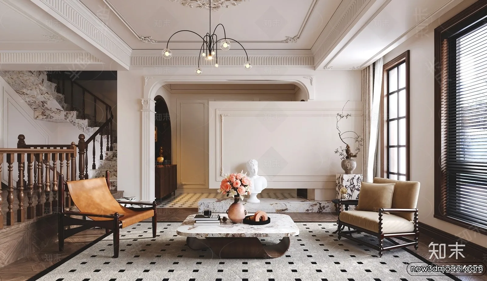 Living Room - 3D Models - 3D Interior Scenes - Modern Style - 277