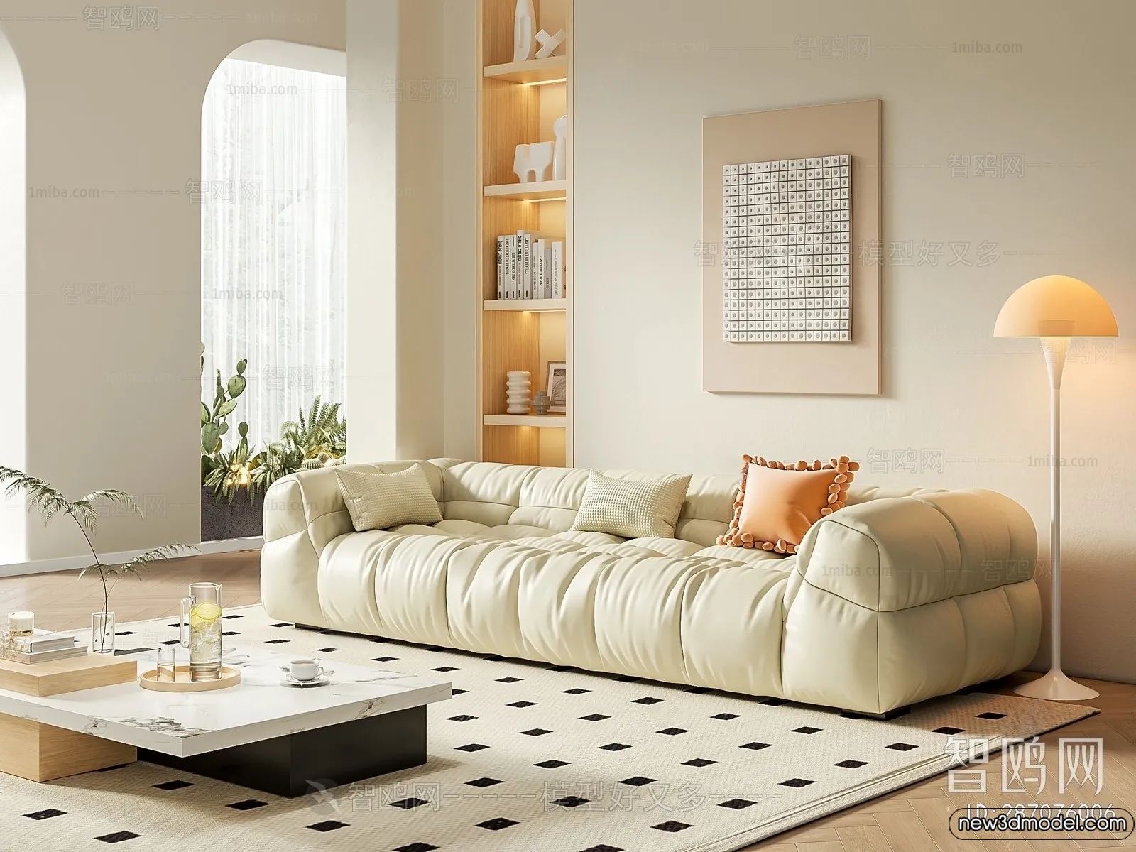 Living Room - 3D Models - 3D Interior Scenes - Modern Style - 278