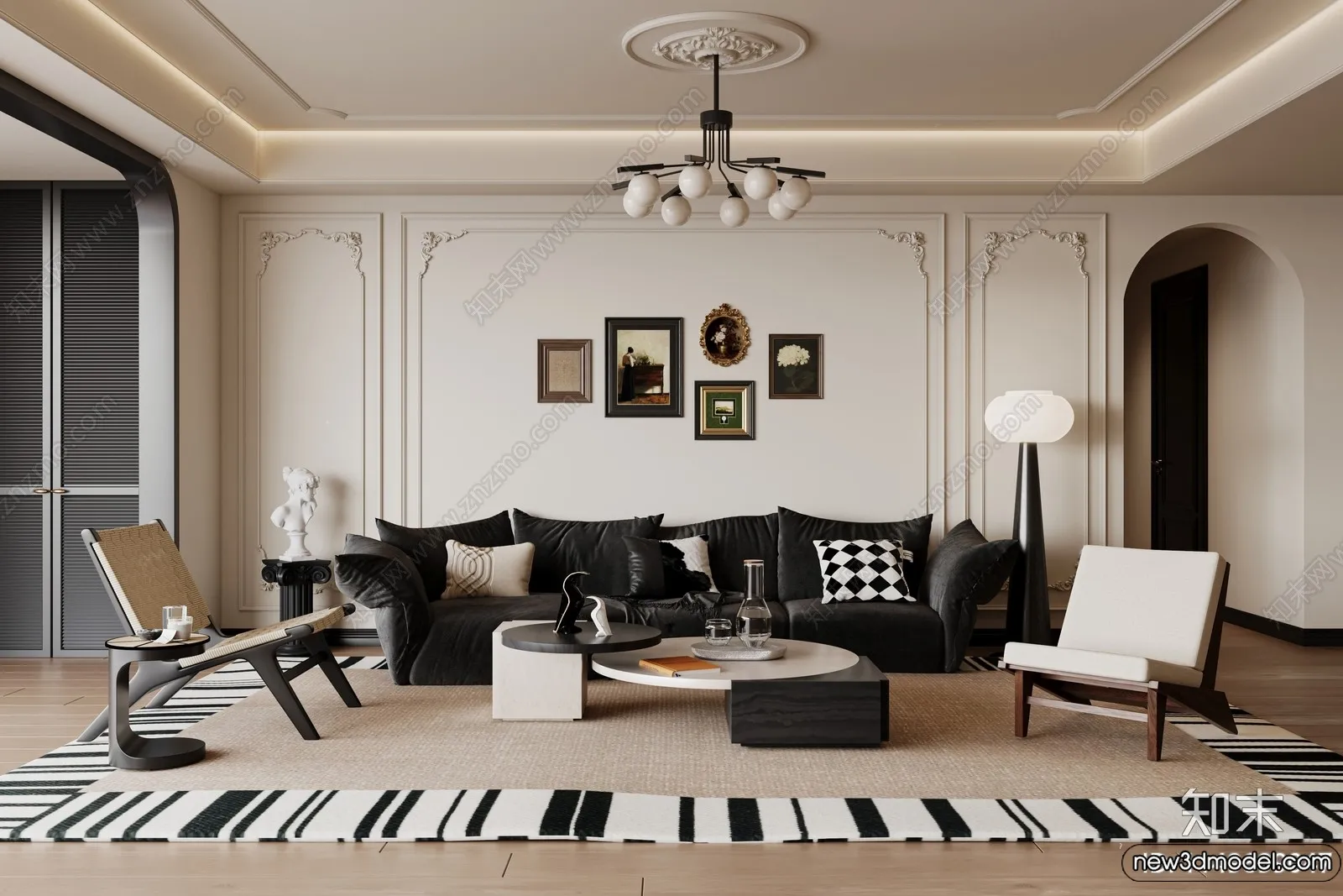 Living Room - 3D Models - 3D Interior Scenes - Modern Style - 281