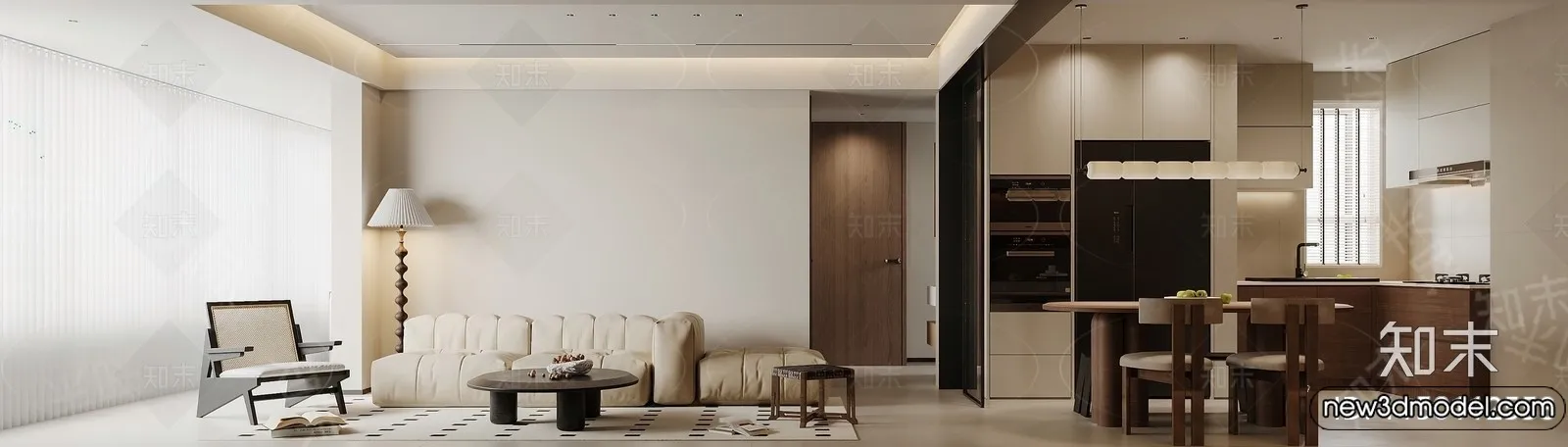 Living Room - 3D Models - 3D Interior Scenes - Modern Style - 282