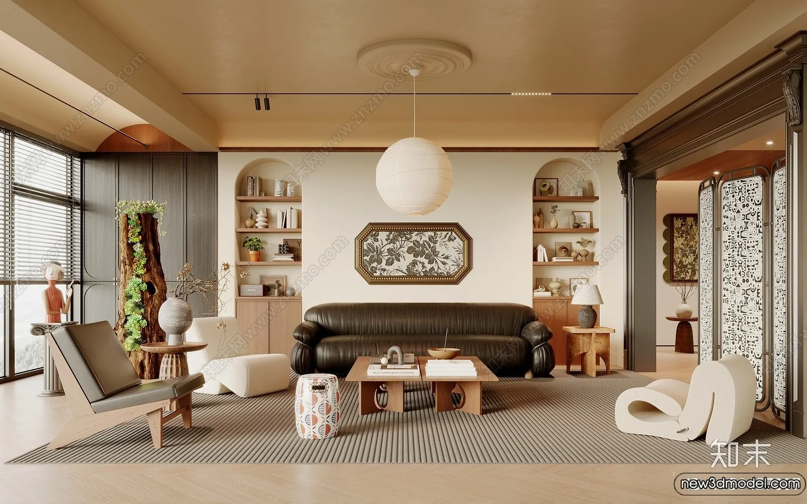 Living Room - 3D Models - 3D Interior Scenes - Modern Style - 283