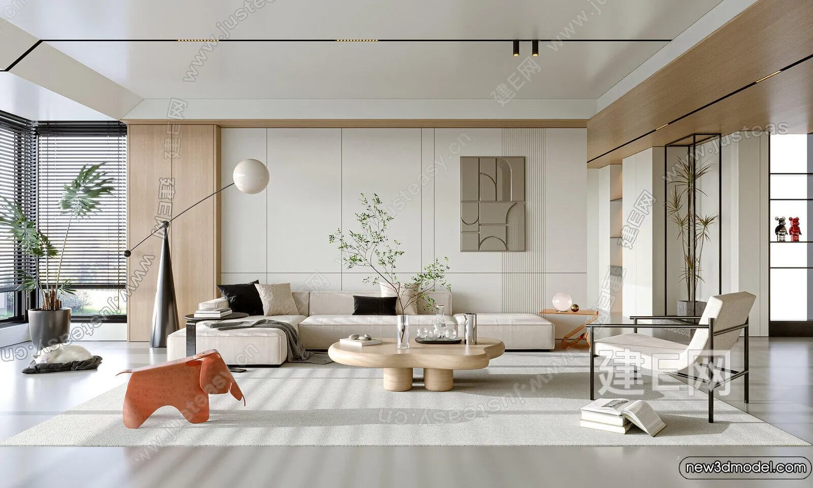 Living Room - 3D Models - 3D Interior Scenes - Modern Style - 295