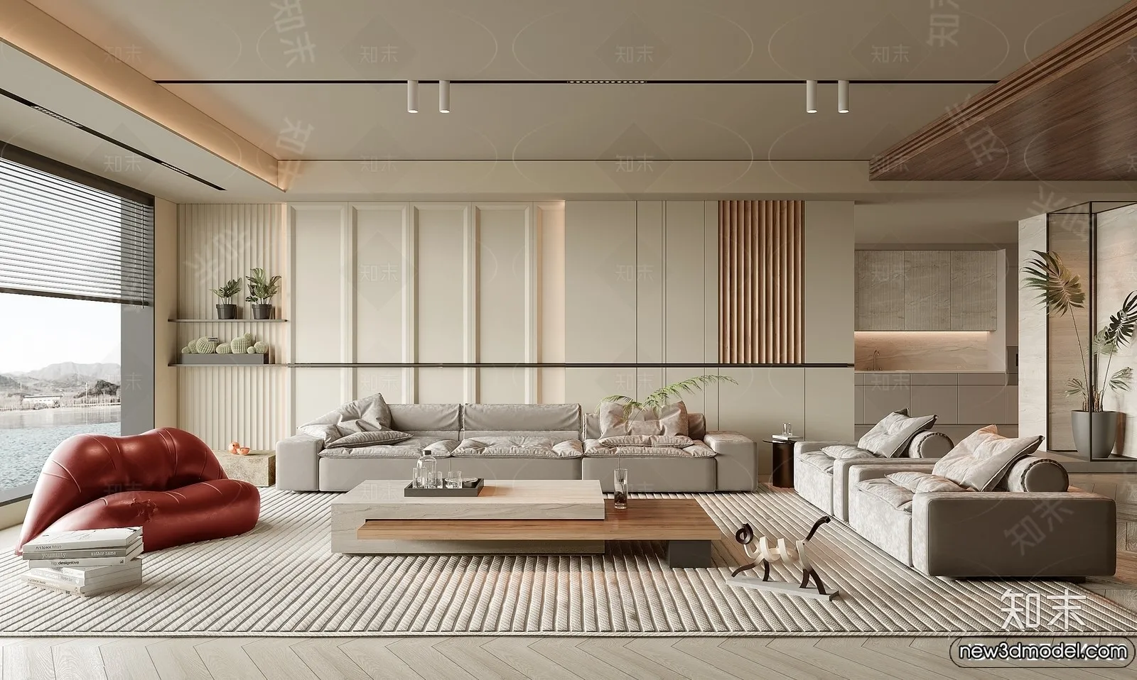 Living Room - 3D Models - 3D Interior Scenes - Modern Style - 300