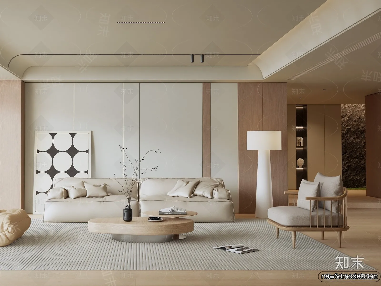 Living Room - 3D Models - 3D Interior Scenes - Modern Style - 308