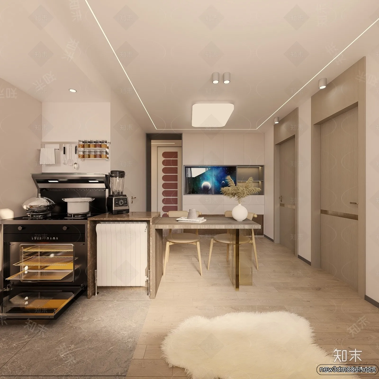 Living Room - 3D Models - 3D Interior Scenes - Modern Style - 310