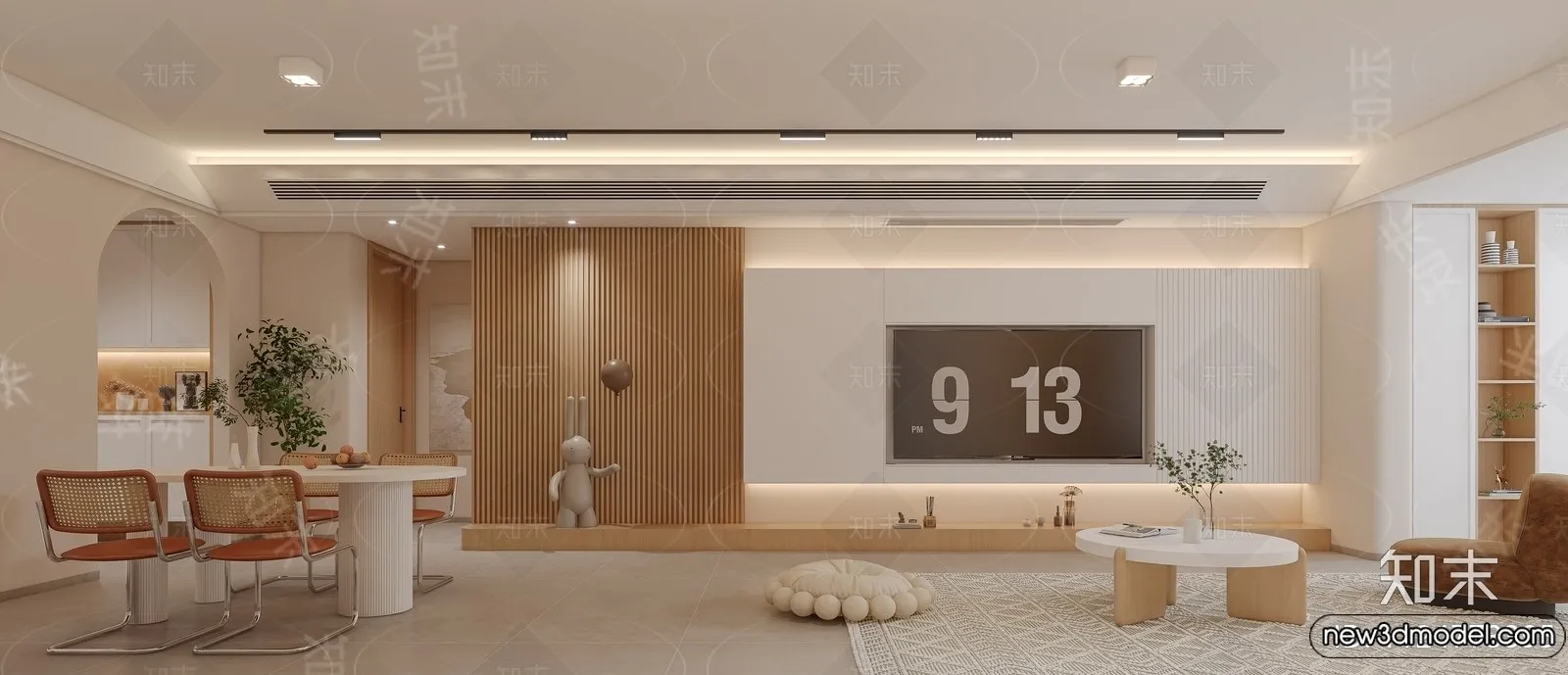 Living Room - 3D Models - 3D Interior Scenes - Modern Style - 311