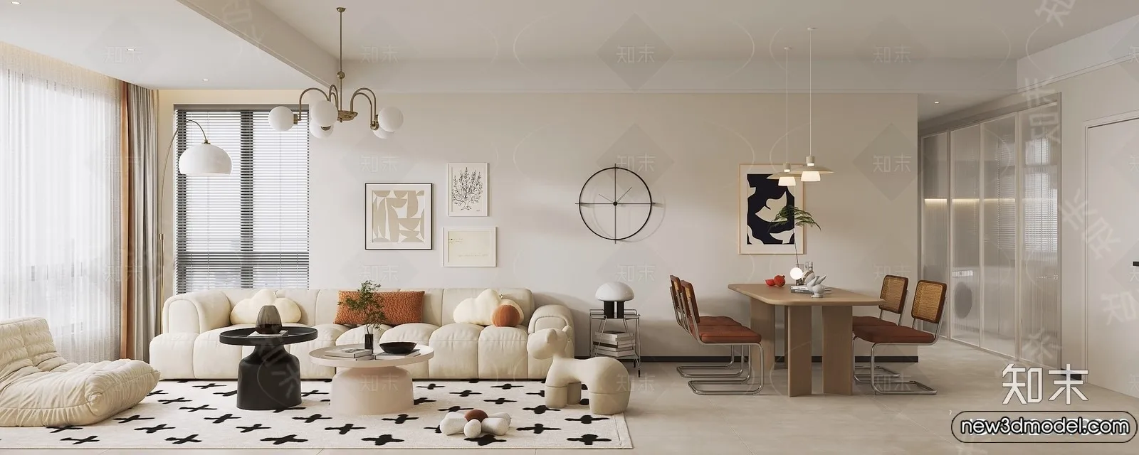 Living Room - 3D Models - 3D Interior Scenes - Modern Style - 317