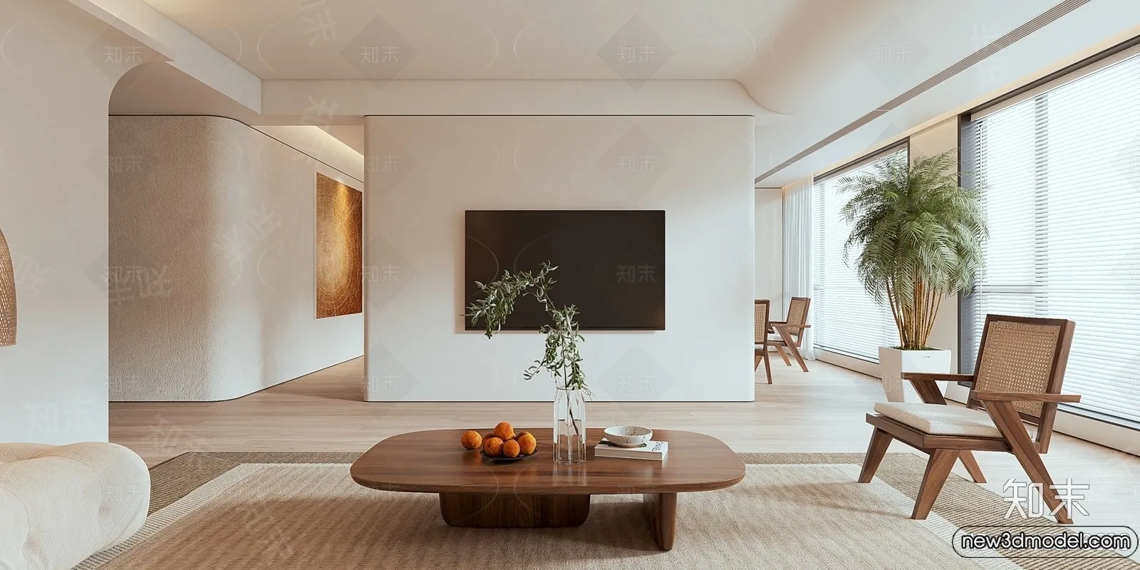 Living Room - 3D Models - 3D Interior Scenes - Modern Style - 321