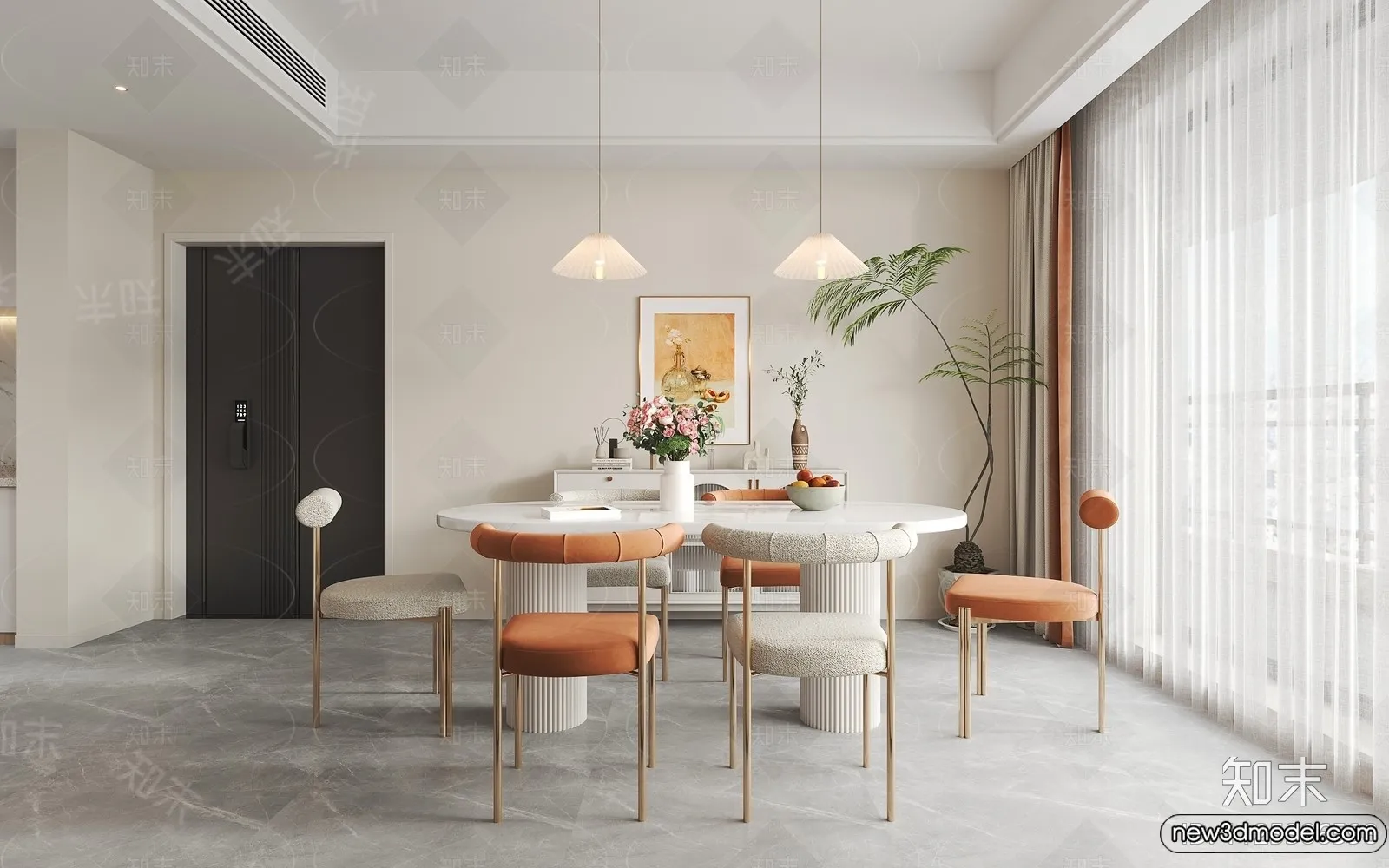 Living Room - 3D Models - 3D Interior Scenes - Modern Style - 323