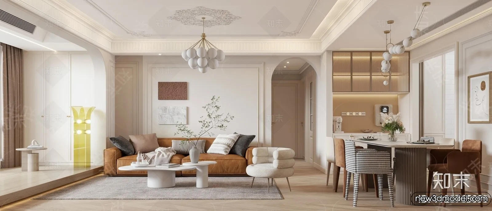 Living Room - 3D Models - 3D Interior Scenes - Modern Style - 326