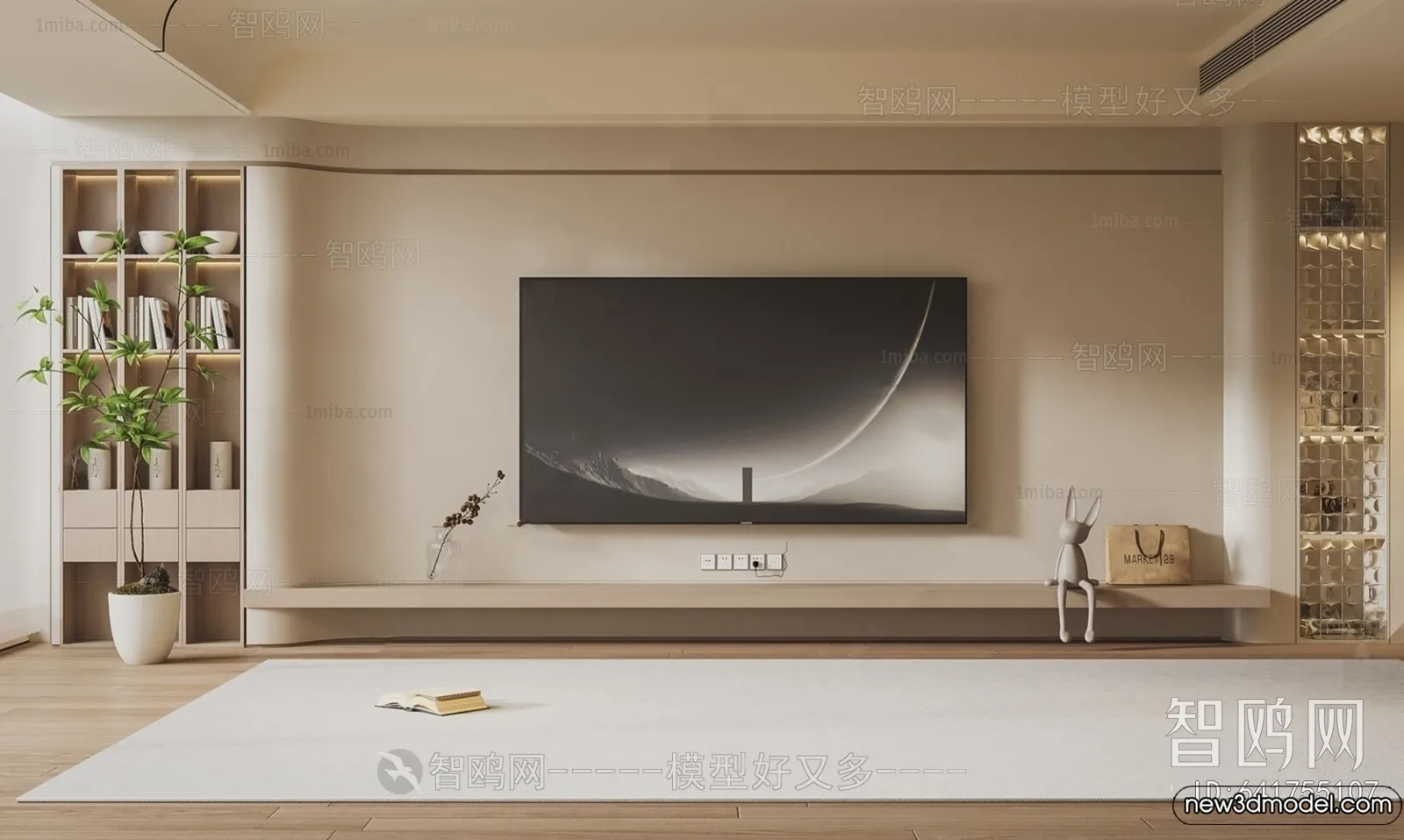 Living Room - 3D Models - 3D Interior Scenes - Modern Style - 328