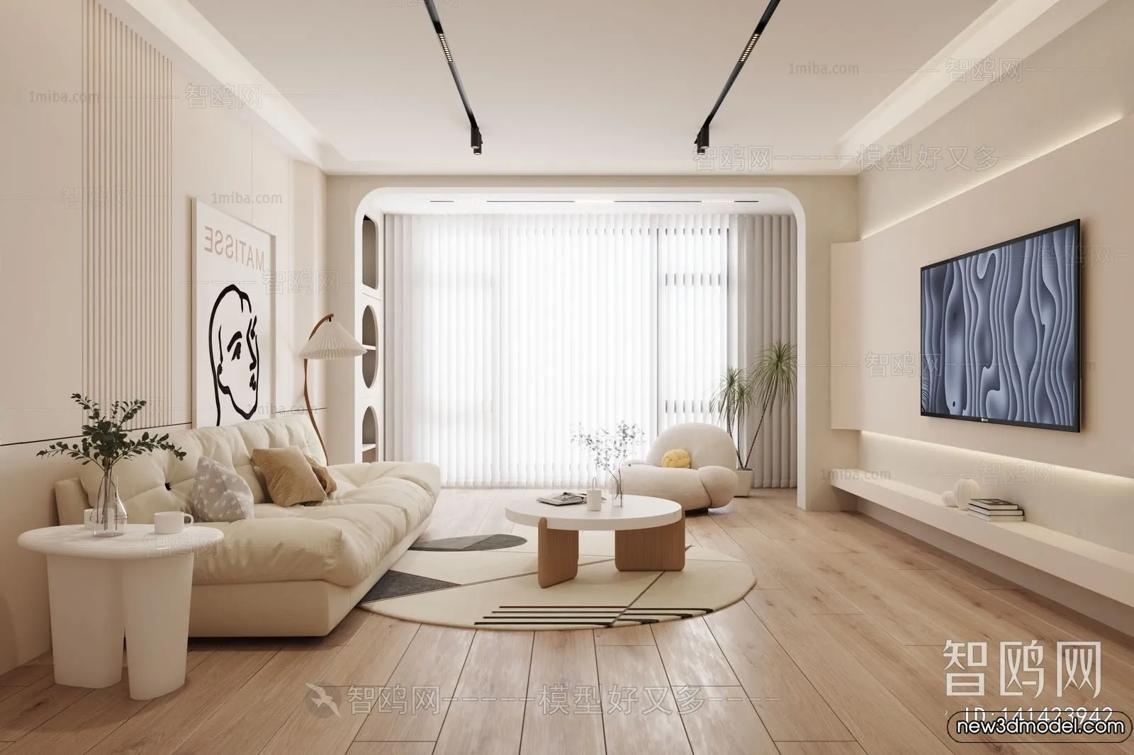 Living Room - 3D Models - 3D Interior Scenes - Modern Style - 331