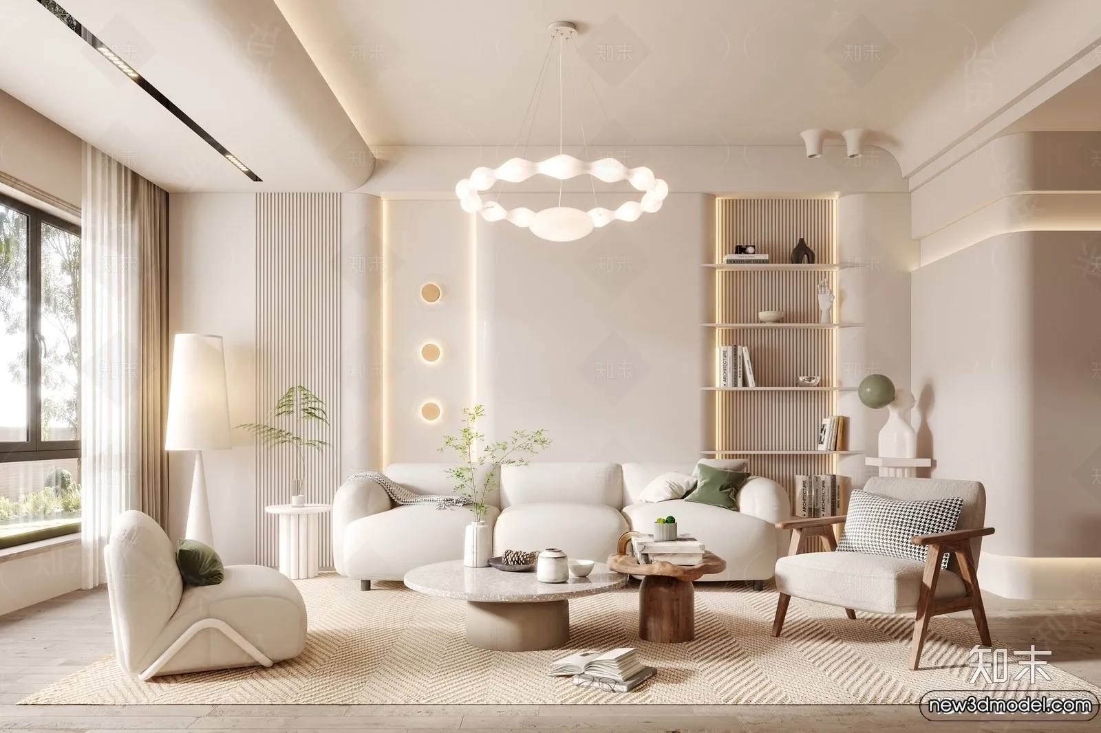 Living Room - 3D Models - 3D Interior Scenes - Modern Style - 333