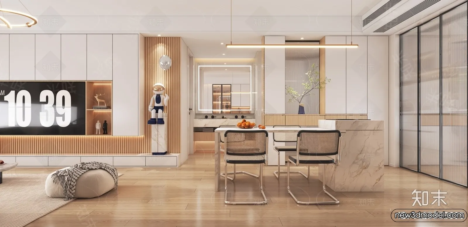 Living Room - 3D Models - 3D Interior Scenes - Modern Style - 334