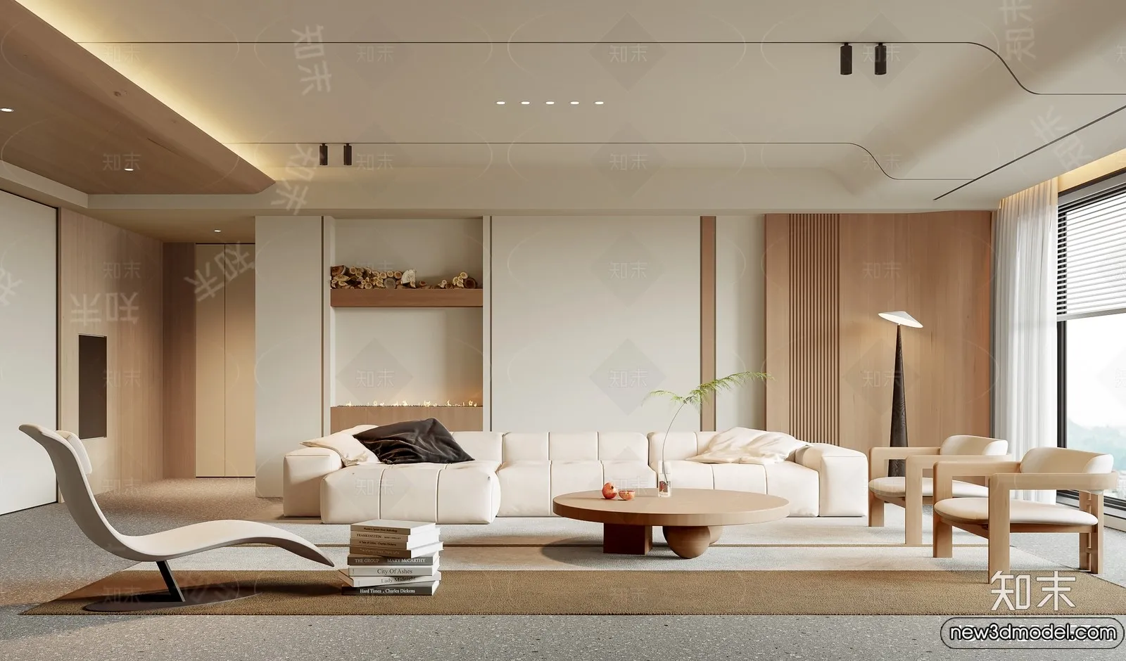 Living Room - 3D Models - 3D Interior Scenes - Modern Style - 336