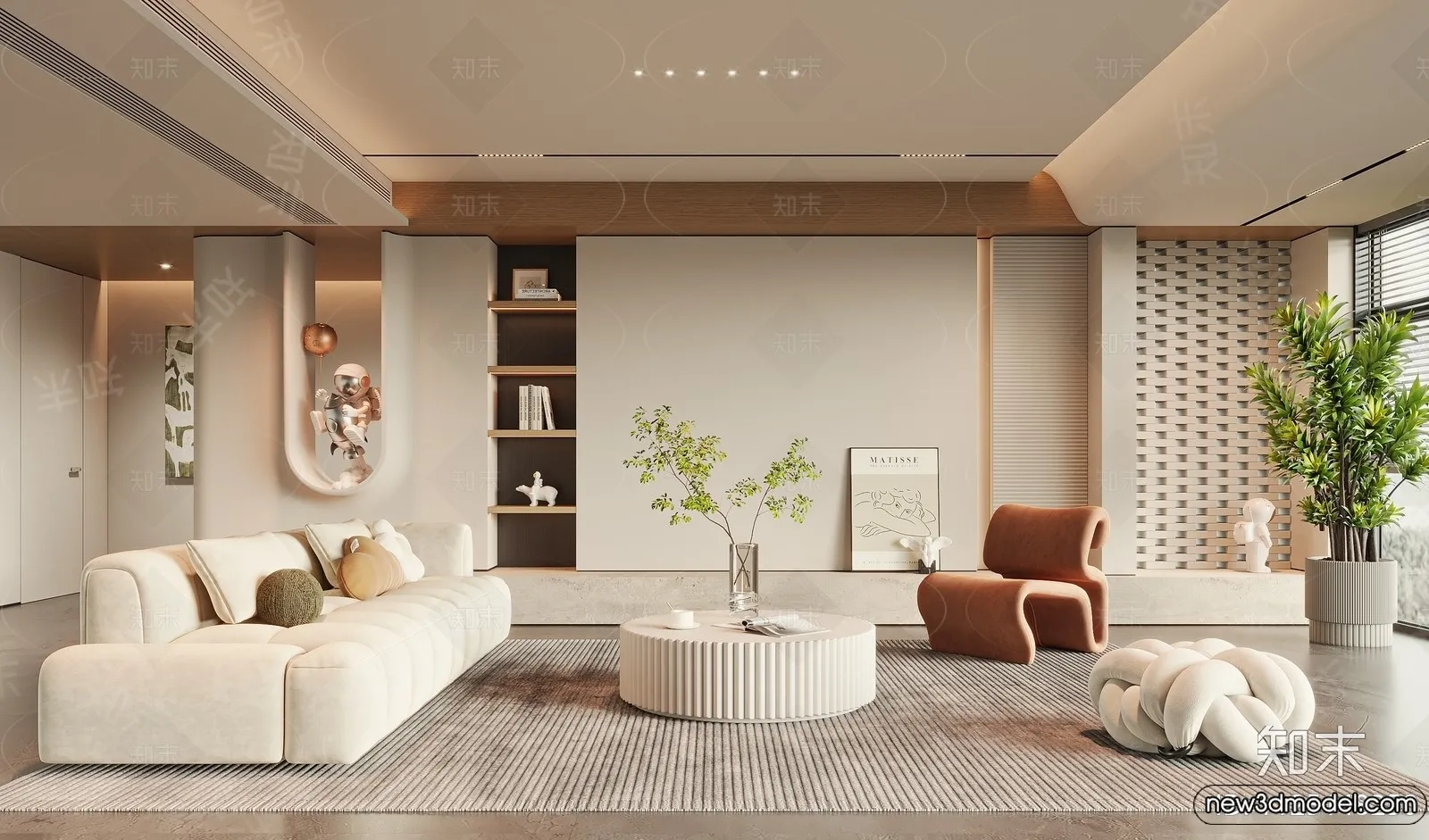 Living Room - 3D Models - 3D Interior Scenes - Modern Style - 339