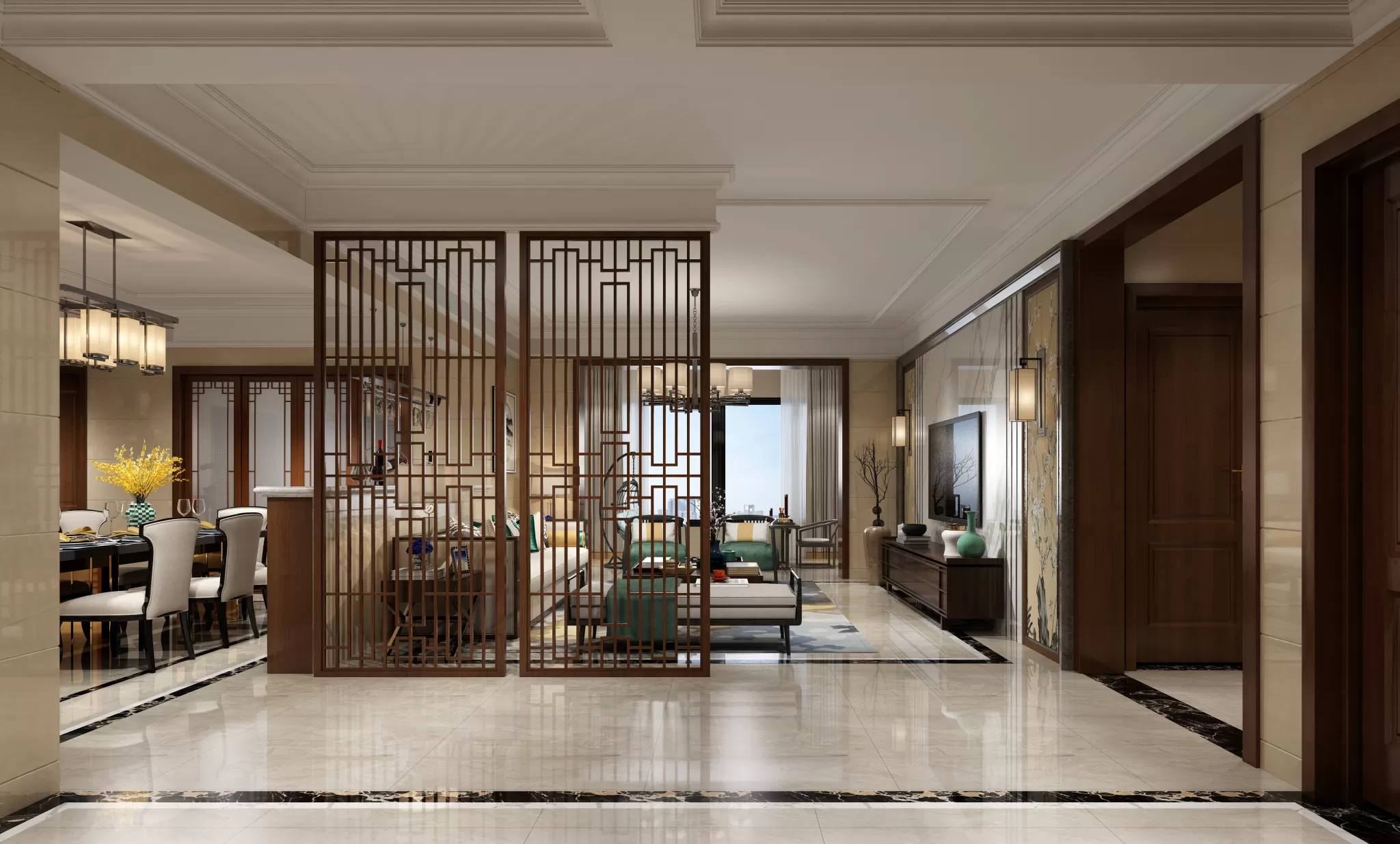 LIVING ROOM - CHINESE STYLE - 1417