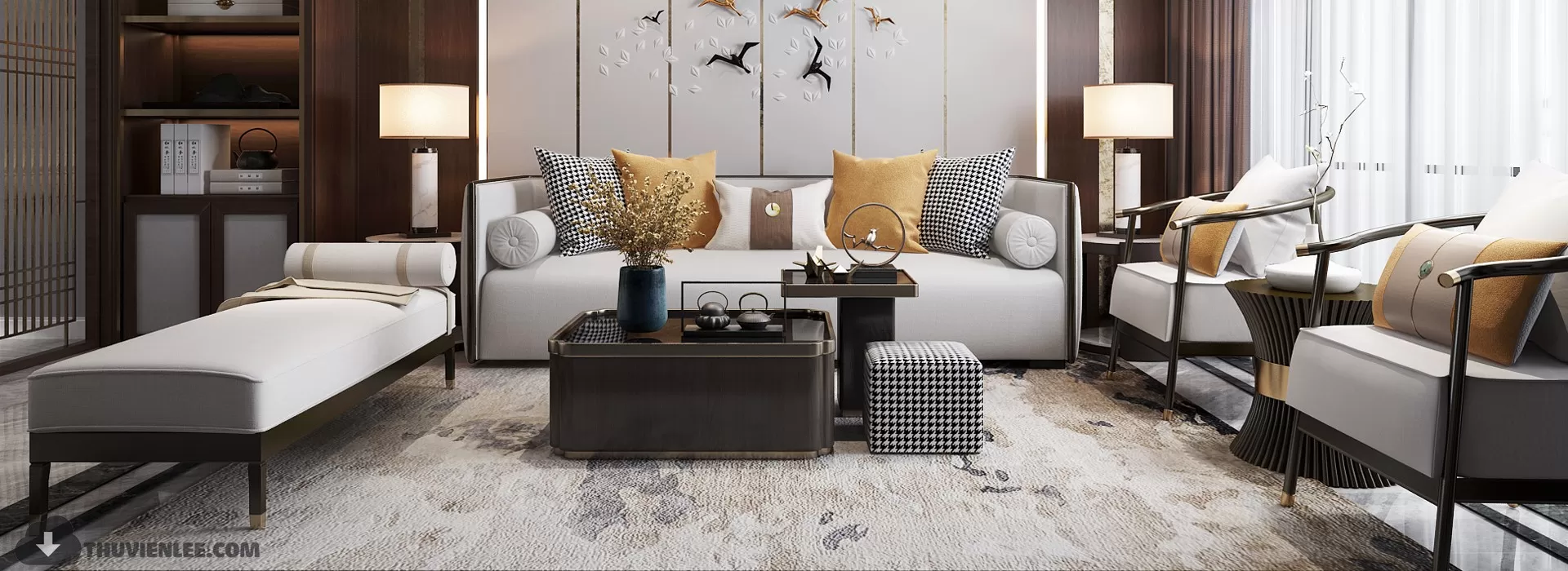 LIVING ROOM - CHINESE STYLE - 3D MODELS