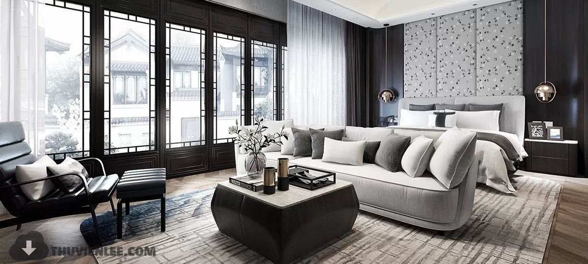 LIVING ROOM - CHINESE STYLE - 3D MODELS