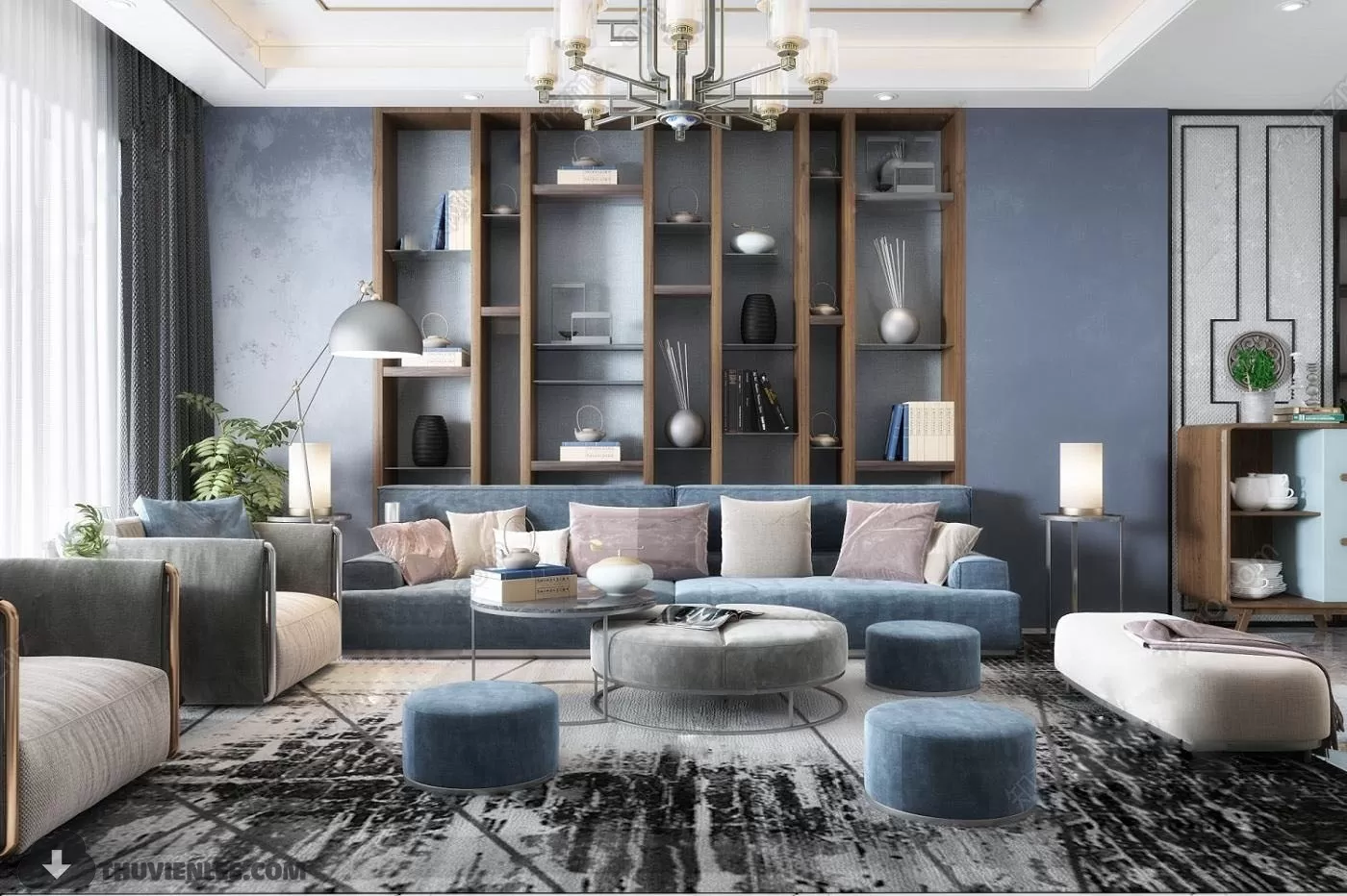 LIVING ROOM - CHINESE STYLE - 3D MODELS