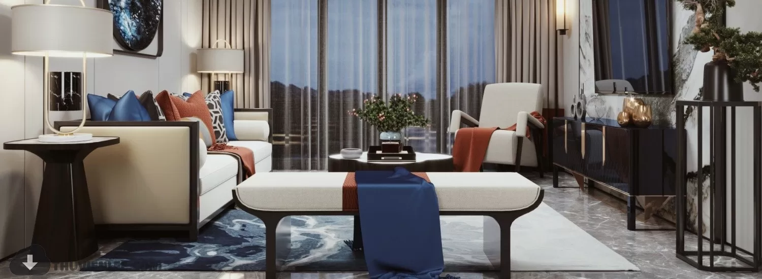 LIVING ROOM - CHINESE STYLE - 3D MODELS