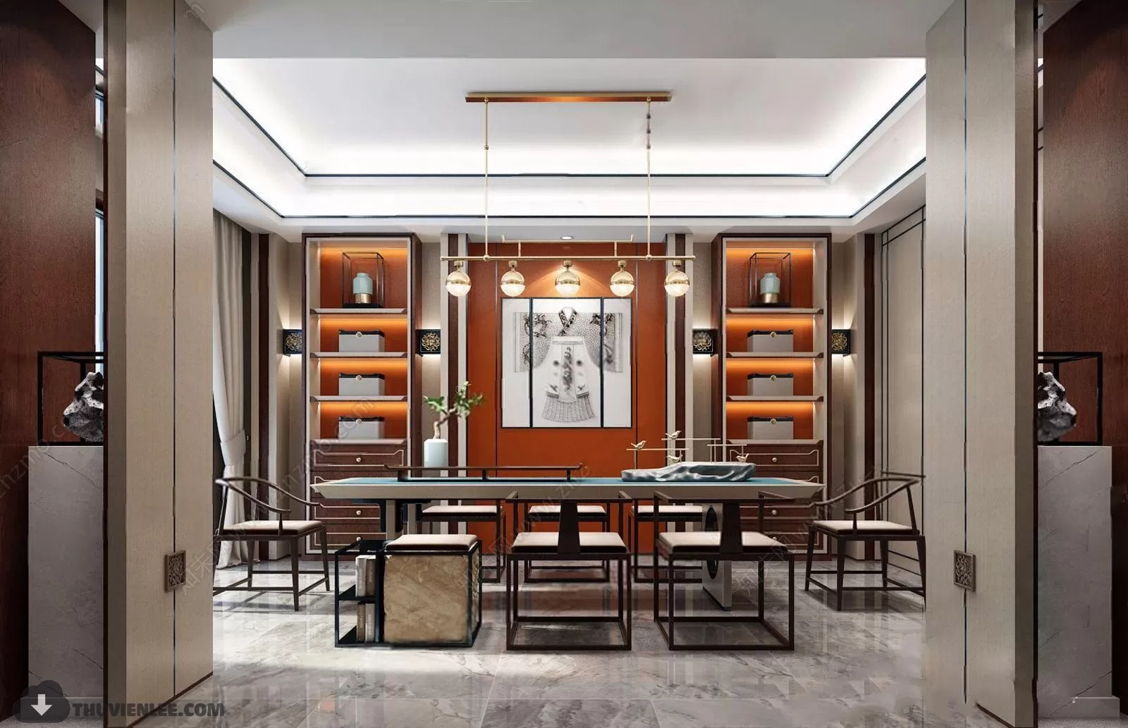 LIVING ROOM - CHINESE STYLE - 3D MODELS