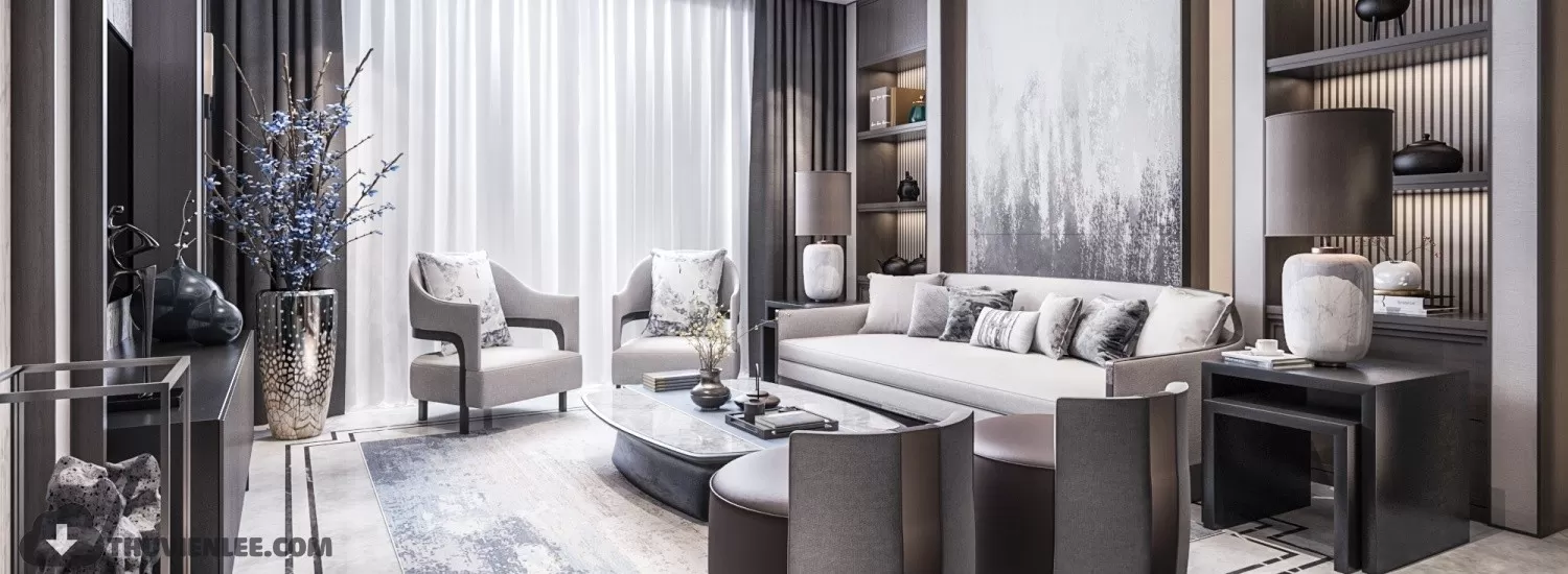 LIVING ROOM - CHINESE STYLE - 3D MODELS