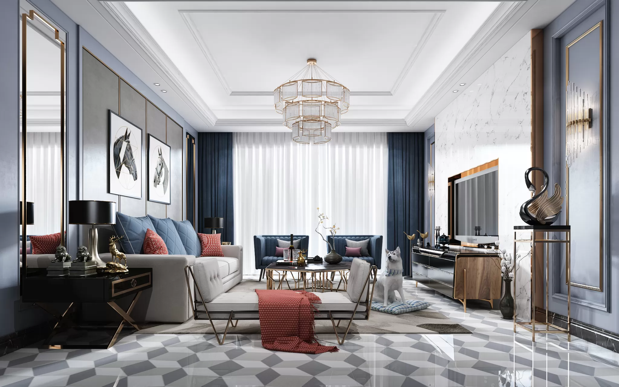 LIVING ROOM - EUROPEAN STYLE - 1867