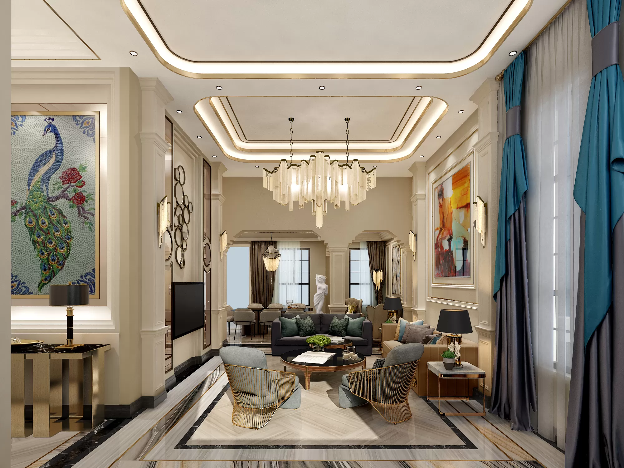 LIVING ROOM - EUROPEAN STYLE - 1874