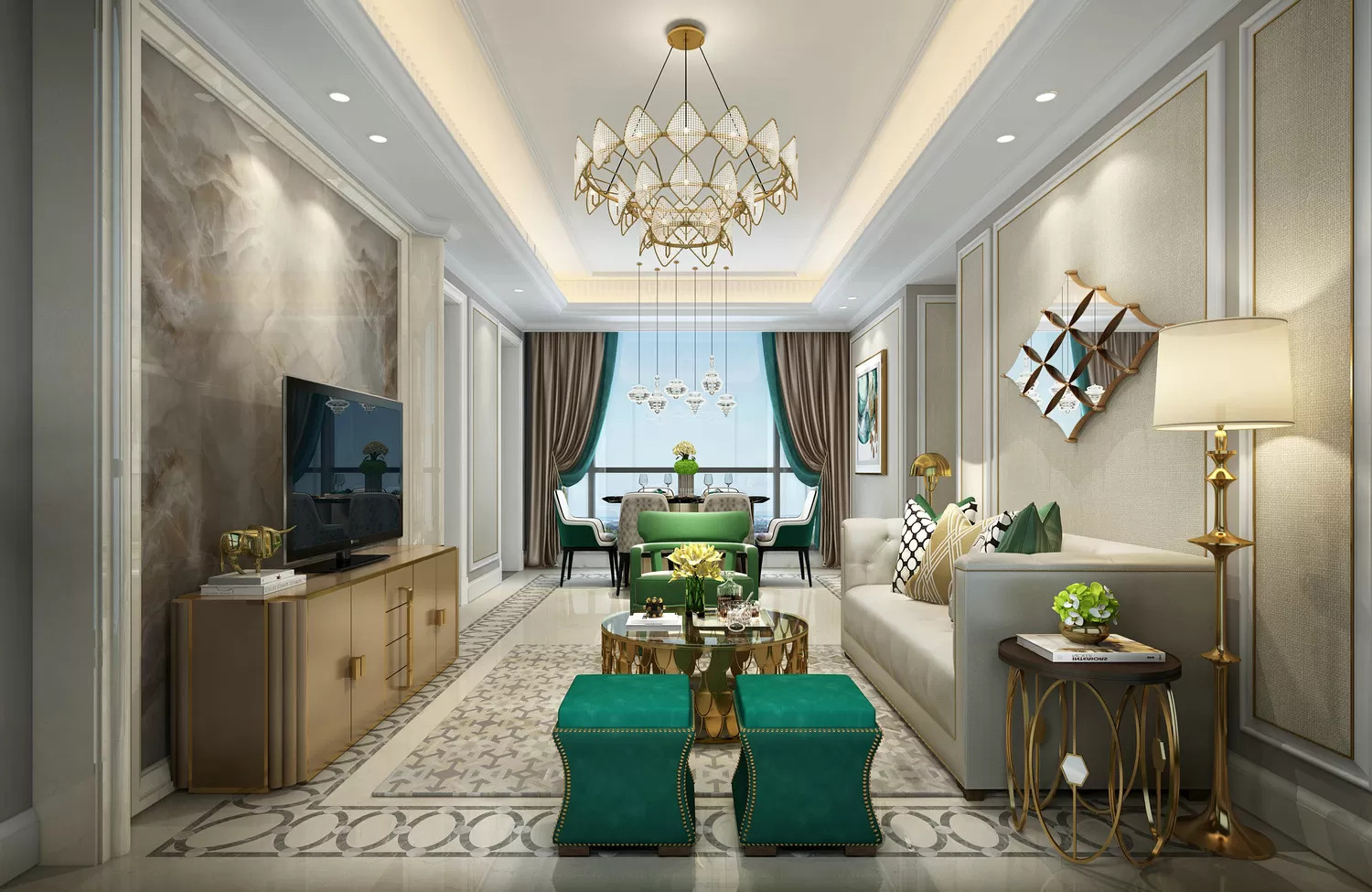 LIVING ROOM - EUROPEAN STYLE - 1885