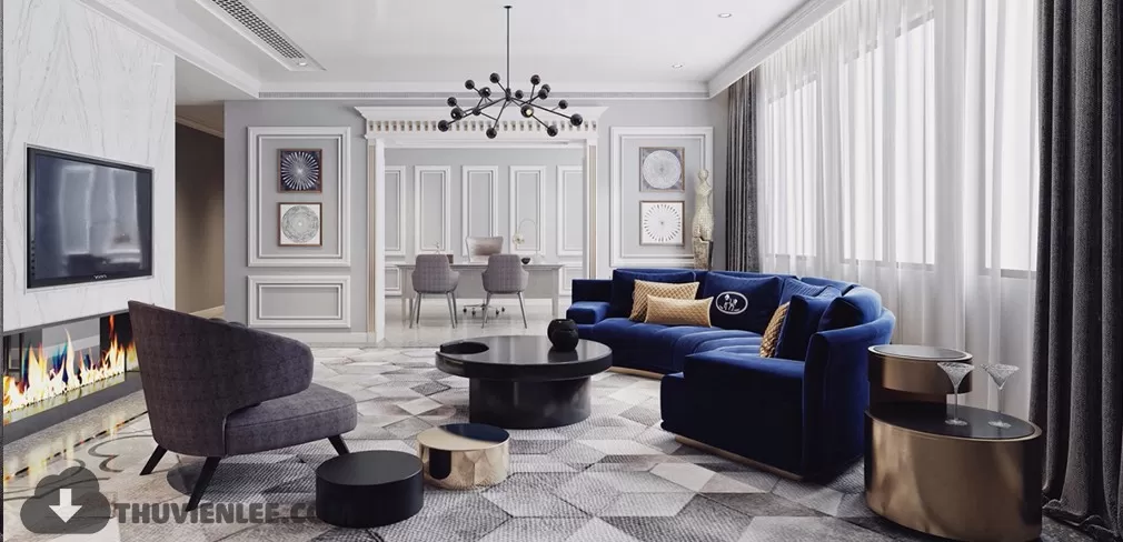 LIVING ROOM - EUROPEAN STYLE - 3D MODELS