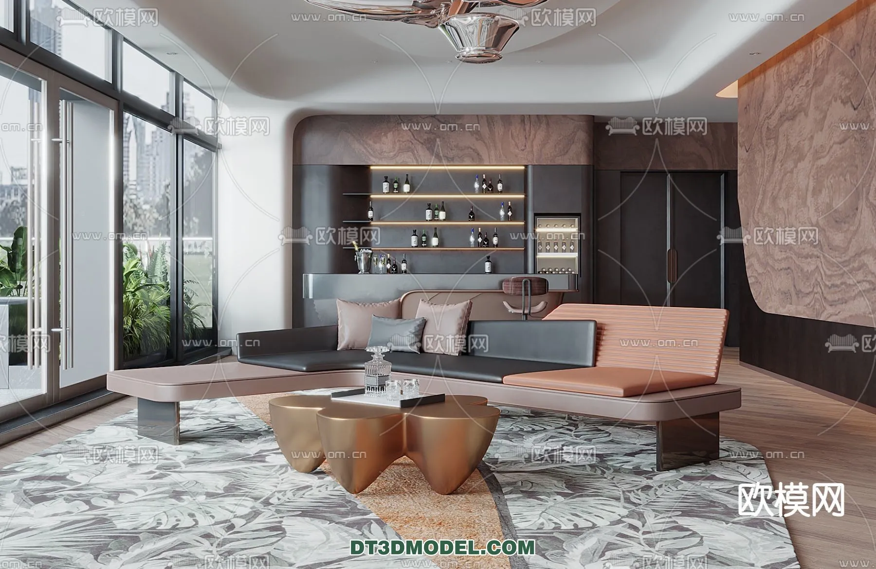 Living Room - Italian Style - Interior 3D Scene - 001