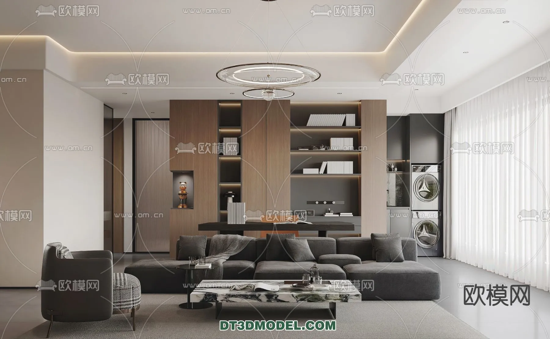 Living Room - Italian Style - Interior 3D Scene - 004