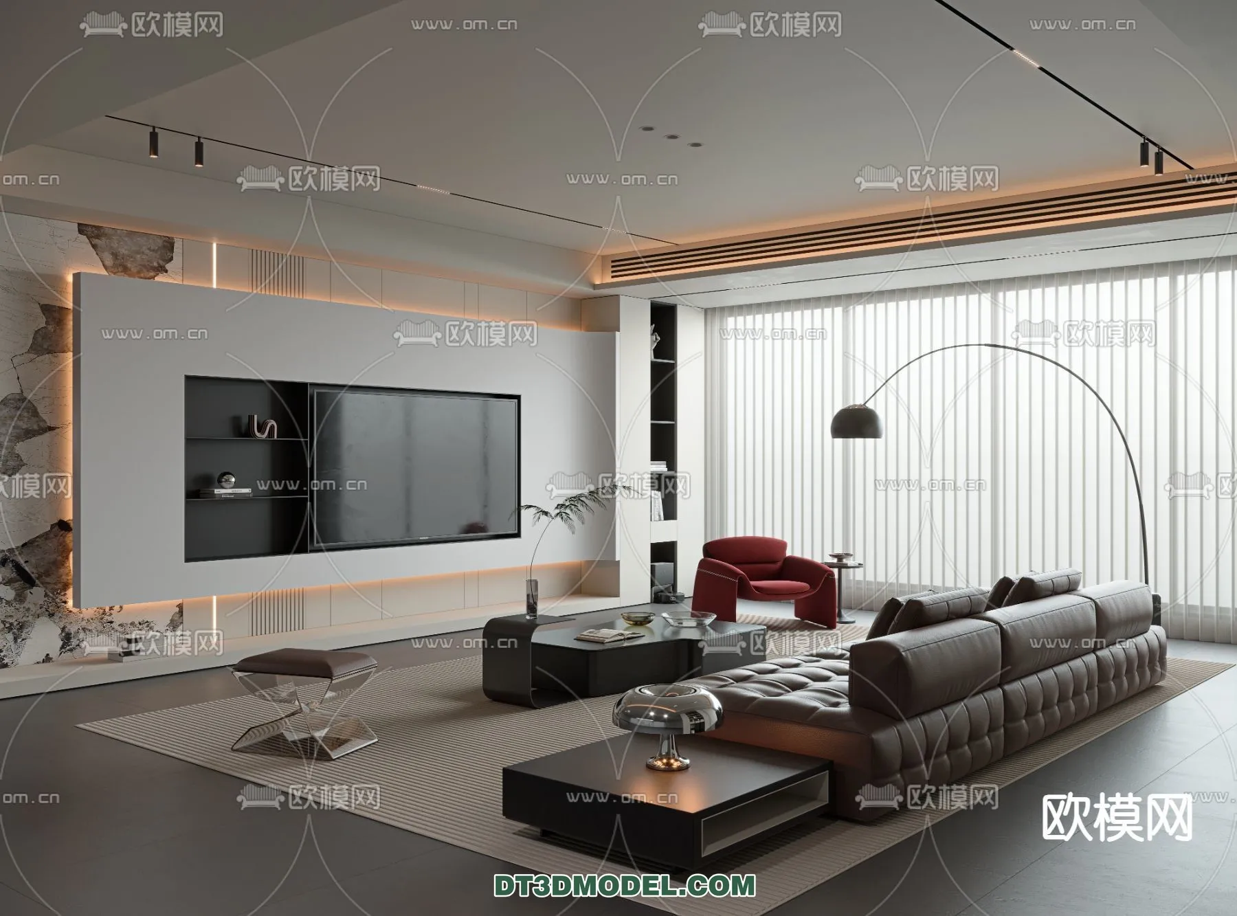 Living Room - Italian Style - Interior 3D Scene - 006