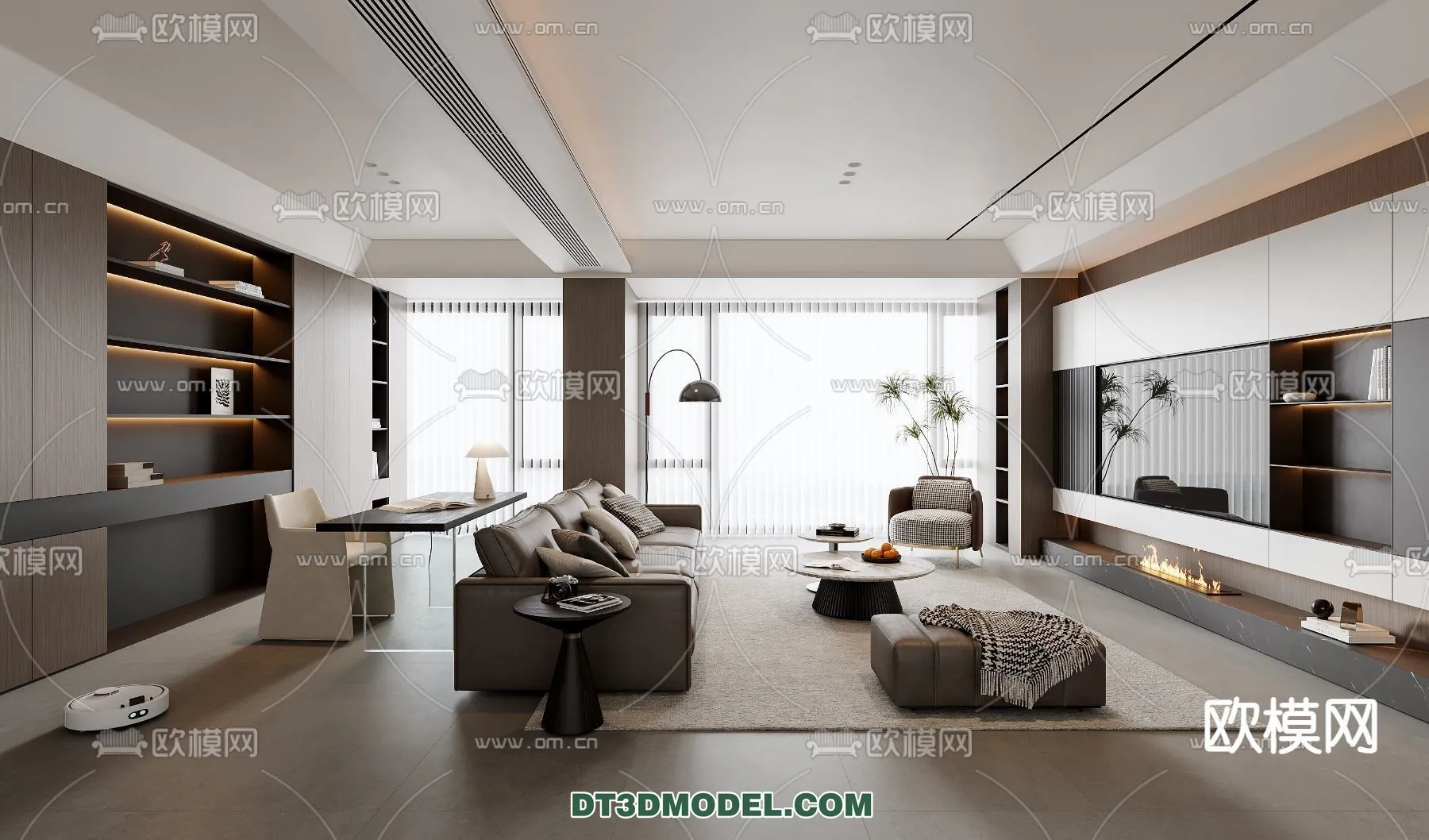 Living Room - Italian Style - Interior 3D Scene - 008