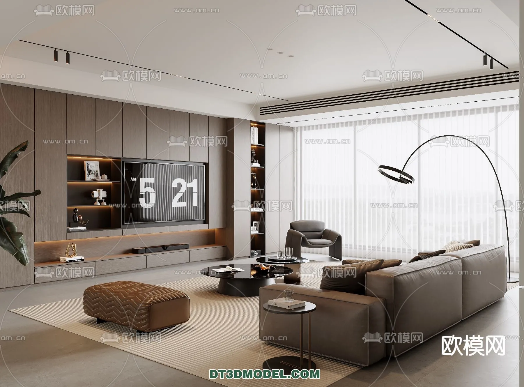 Living Room - Italian Style - Interior 3D Scene - 010