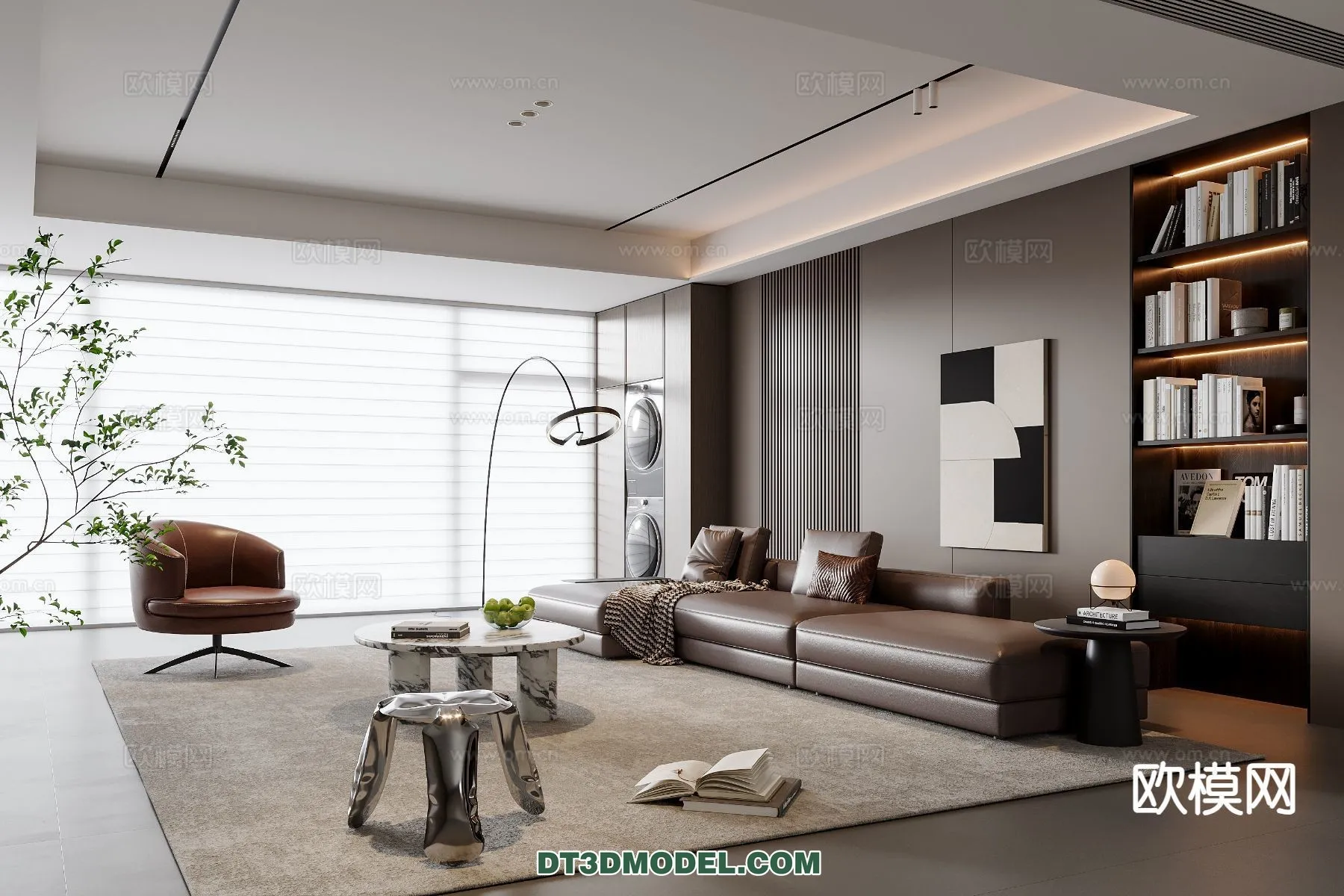 Living Room - Italian Style - Interior 3D Scene - 024