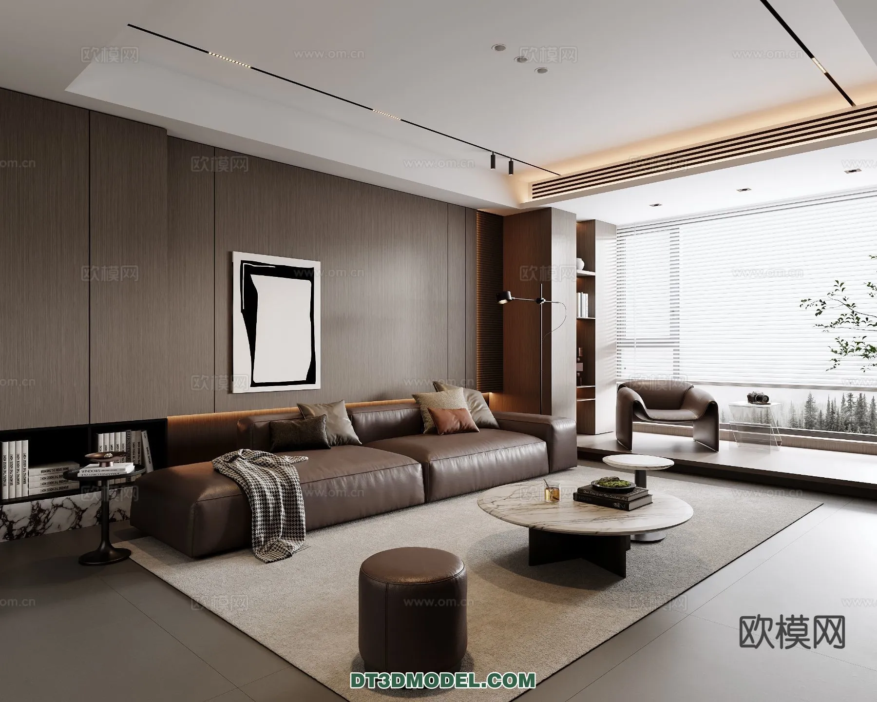 Living Room - Italian Style - Interior 3D Scene - 026