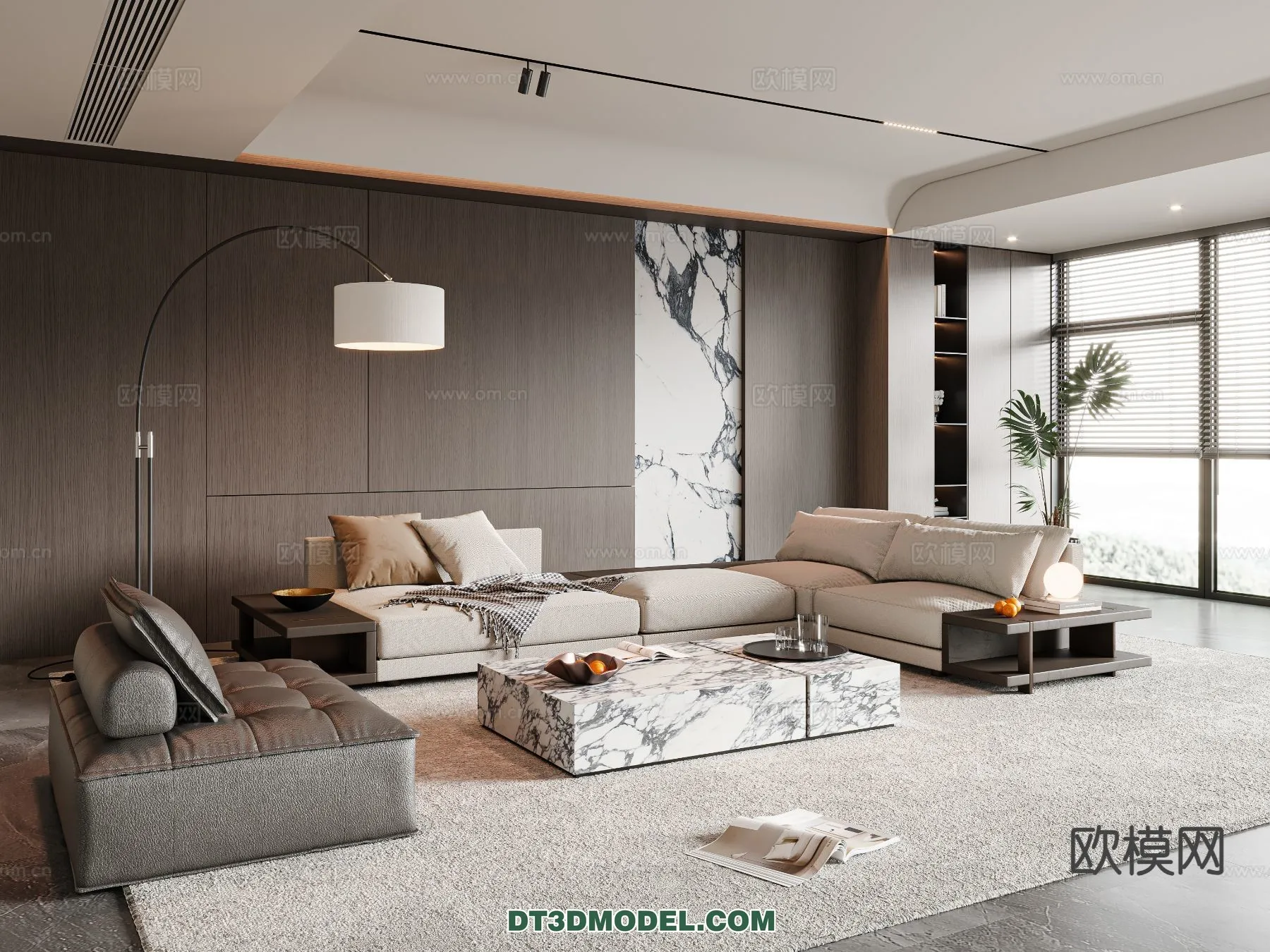 Living Room - Italian Style - Interior 3D Scene - 027